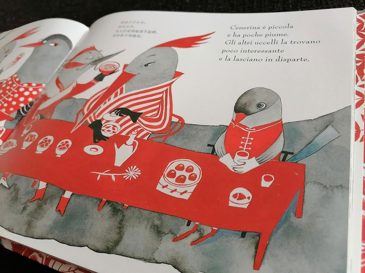 Cenerina ha una grande stoffa a fiori, Fu Wenzheng